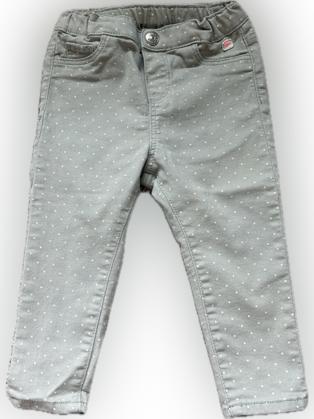 H&M Polka Dot Stretch Pants - Green